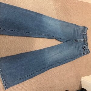 MOTHER Blue Flare Jeans in Medium Wash